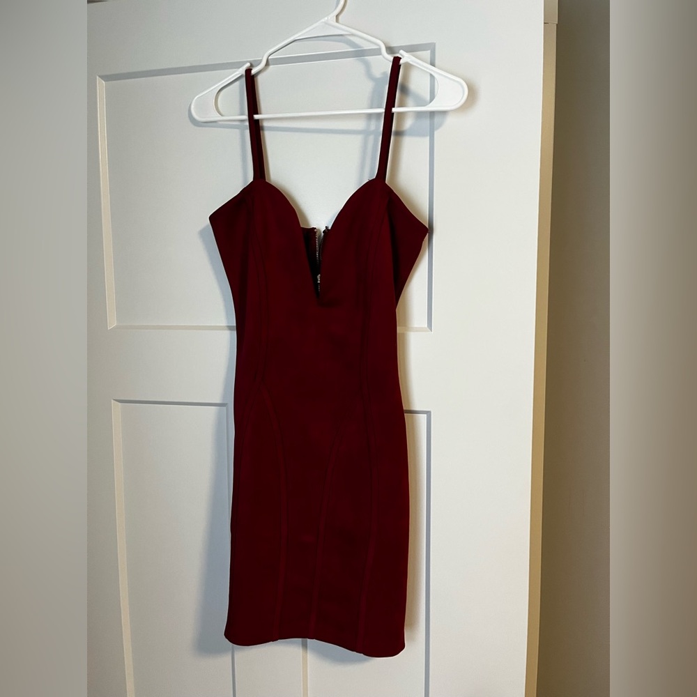 Windsor Strapless Burgundy Dress